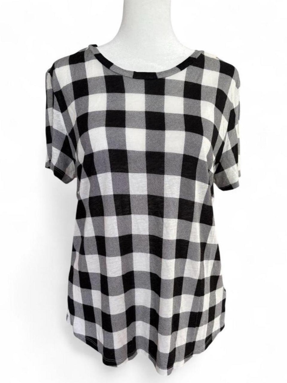 Black and White Checked Tshirt